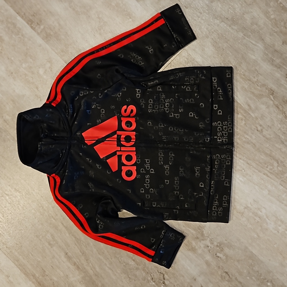 Adidas 12mo matching track suit Black/Red
